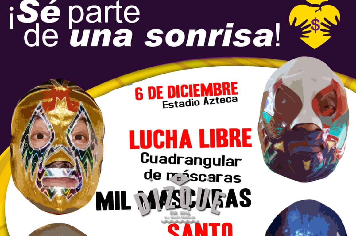 Mil Máscaras, Canek, Hijo del Santo y Blue Demon Jr. en cuadrangular de máscaras por el Teletón 1 Mil Máscaras, Canek, Hijo del Santo y Blue Demon Jr. en cuadrangular de máscaras por el Teletón 1
