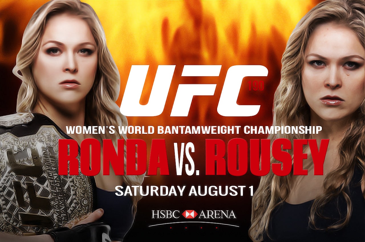 Cambios en UFC 190: La pelea estelar será Ronda vs. Rousey 1 Cambios en UFC 190: La pelea estelar será Ronda vs. Rousey 1