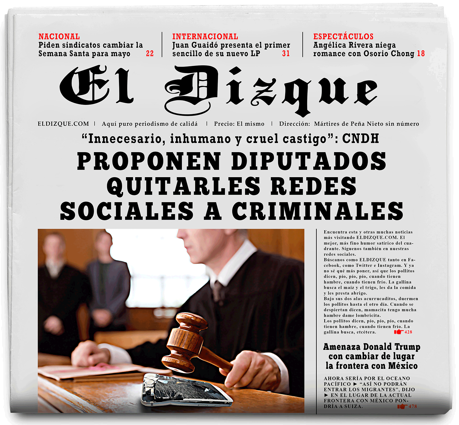 Proponen diputados quitarles redes sociales a criminales