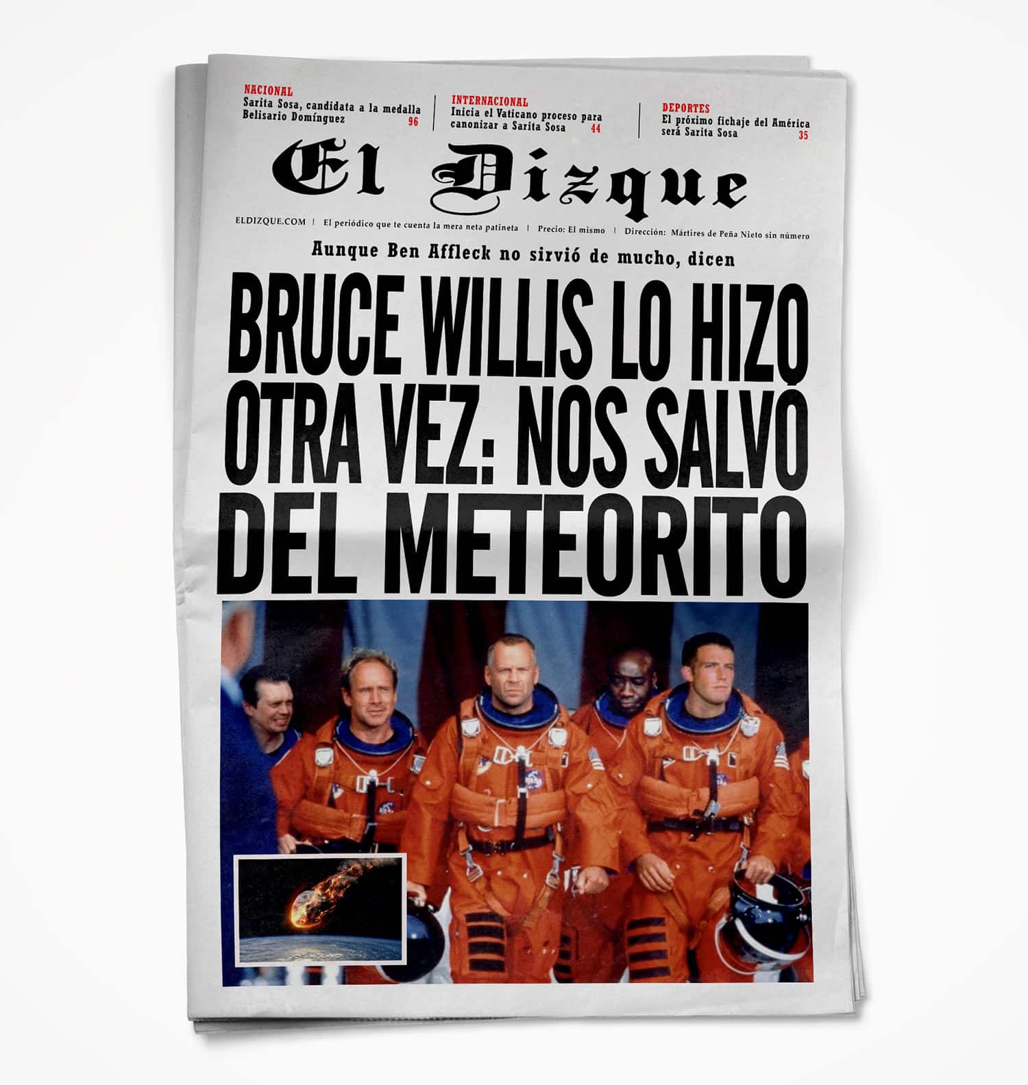 Bruce Willis lo hizo otra vez: Nos salvó del meteorito 1 Bruce Willis lo hizo otra vez: Nos salvó del meteorito 1