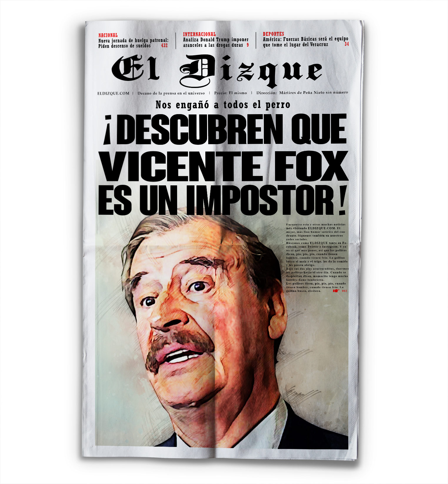¡Indignante! Descubren que Vicente Fox es un impostor 1 Vicente Fox es un impostor