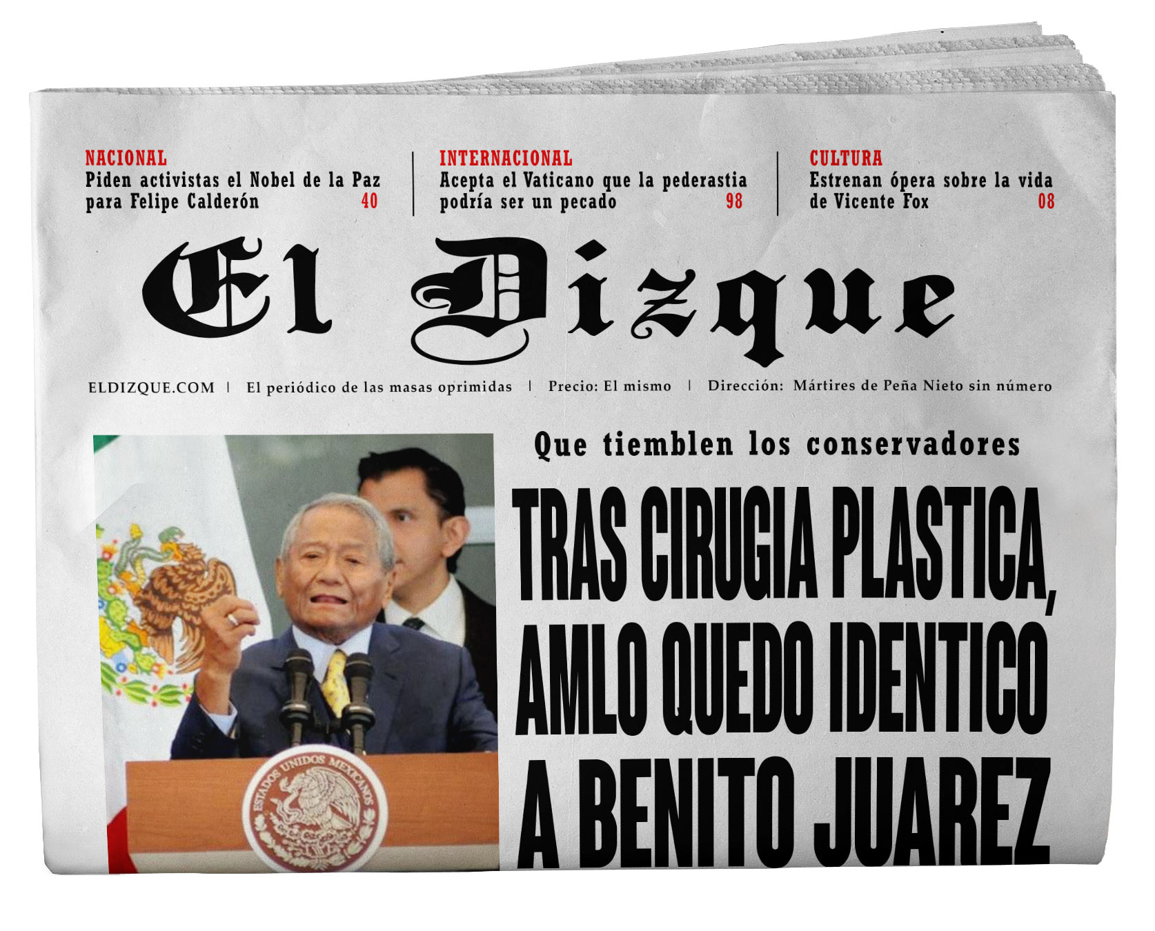 Tras cirugía plástica, AMLO quedó idéntico a Benito Juárez 1 AMLO quedó idéntico a Benito Juárez
