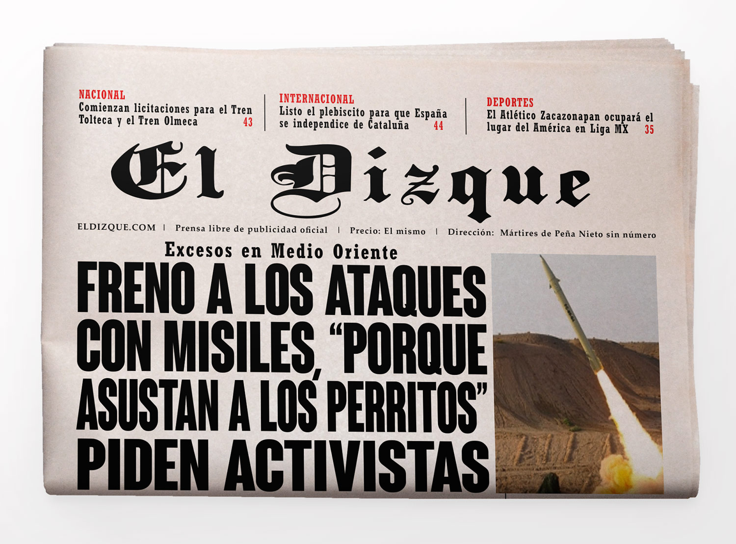 Freno a los ataques con misiles "porque asustan a los perritos", piden activistas 1 Freno a los ataques con misiles