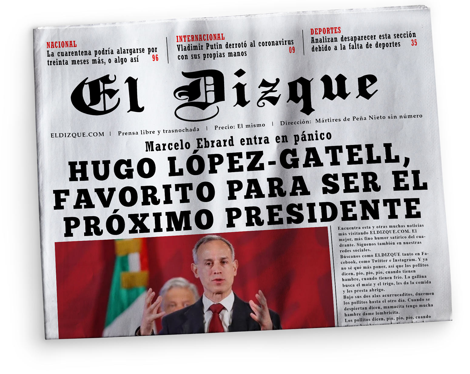 Hugo López-Gatell, favorito para ser el próximo presidente de México 1 Hugo López-Gatell, favorito para ser el próximo presidente de México