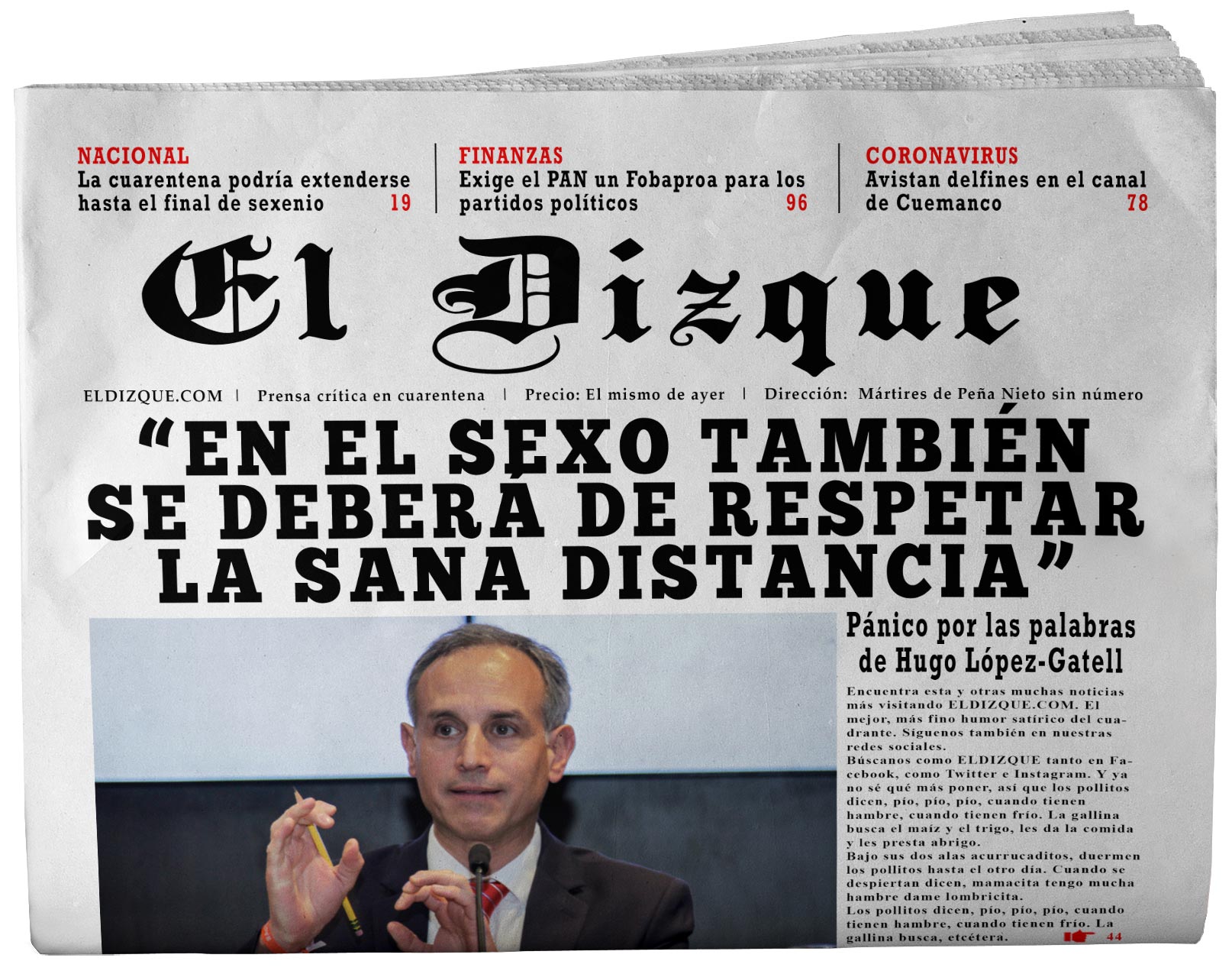 López Gatell: "En el sexo también se deberá de respetar la sana distancia" 1 Sana distancia en el sexo, nueva medida contra el covid-19