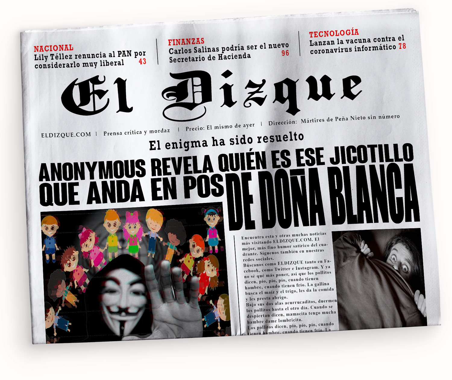 Anonymous revela quien es ese jicotillo que anda en pos de doña Blanca